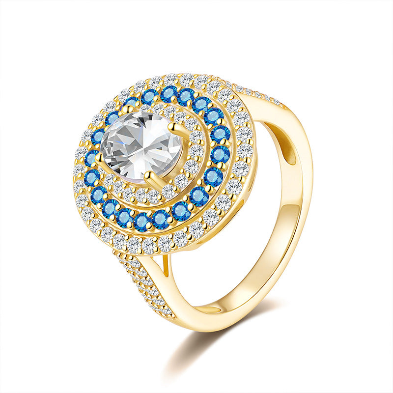 925 Silver Spiral Ring | Moissanite or CZ