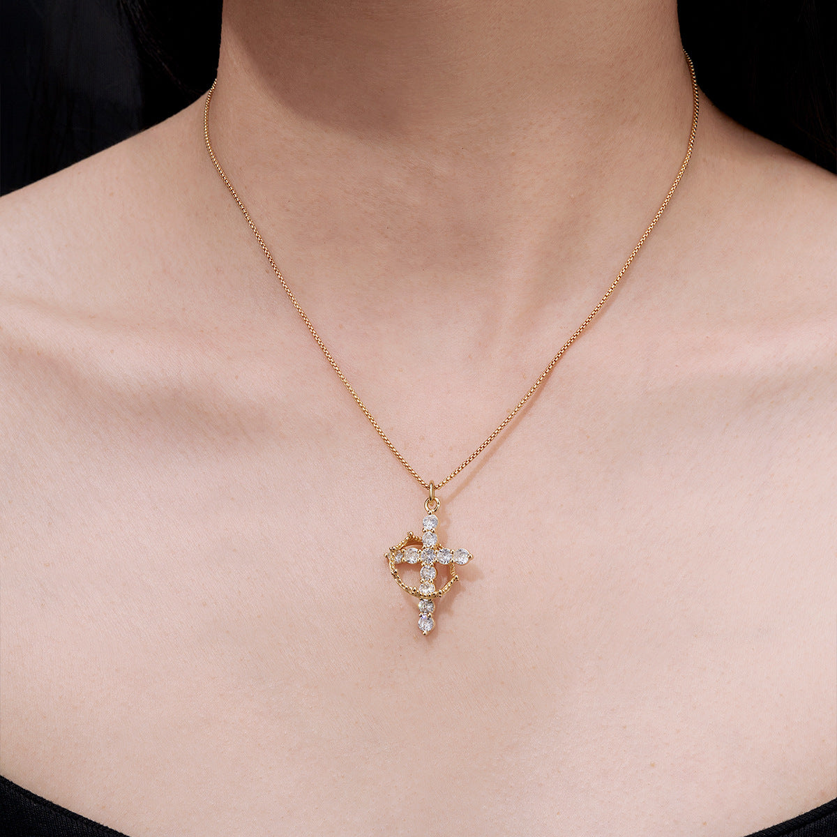 925 Silver Premium Cross Necklace | Moissanite or CZ | Logo Engrave | Wholesale