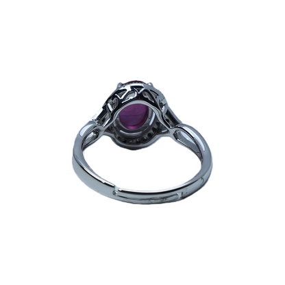 Red corundum Sterling Silver Ring