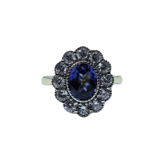 Multi stone garnet ring worn on hand 925 silver supplier