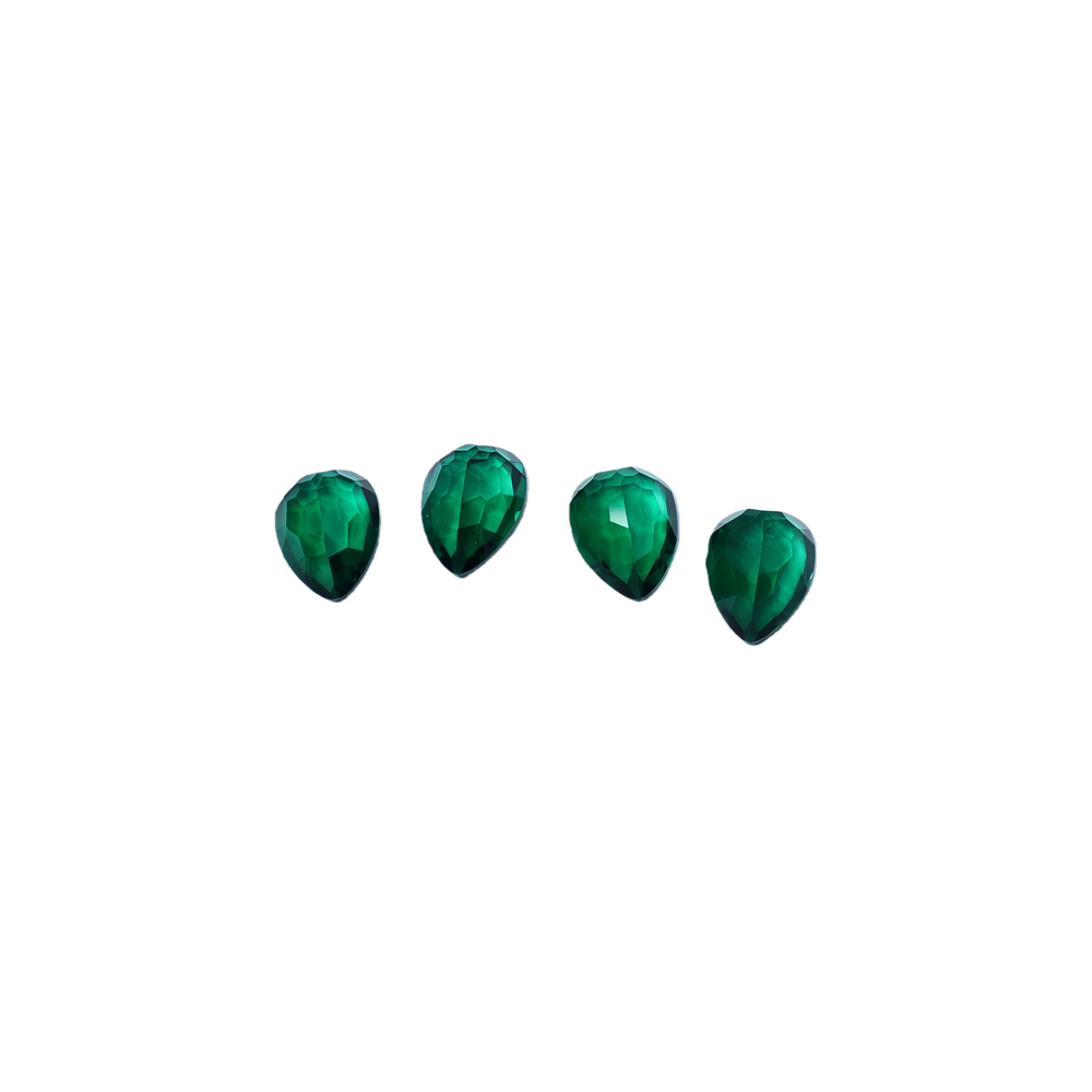 Teardrop-Shaped Cultured Emerald