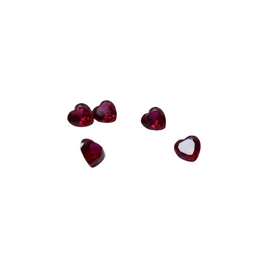 Wholesale 2.5CT Heart-Shaped Cultured Ruby