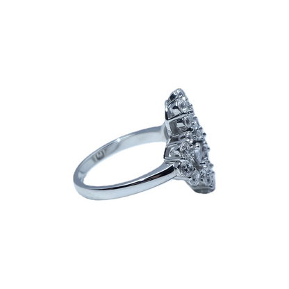 Wholesale Flower-Shaped CZ Diamond Ring