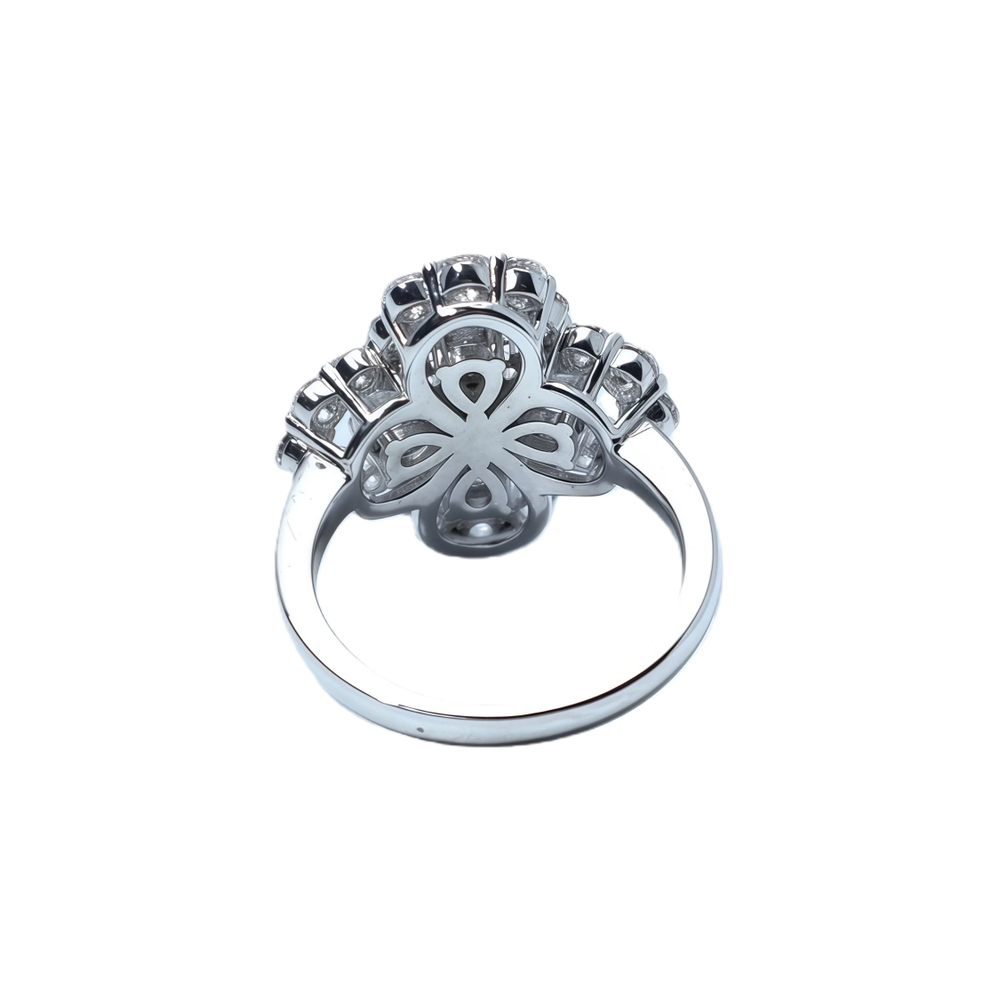Wholesale Flower-Shaped CZ Diamond Ring