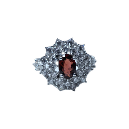 Square Luxury Garnet Ring