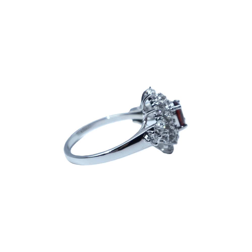 Square Luxury Garnet Ring