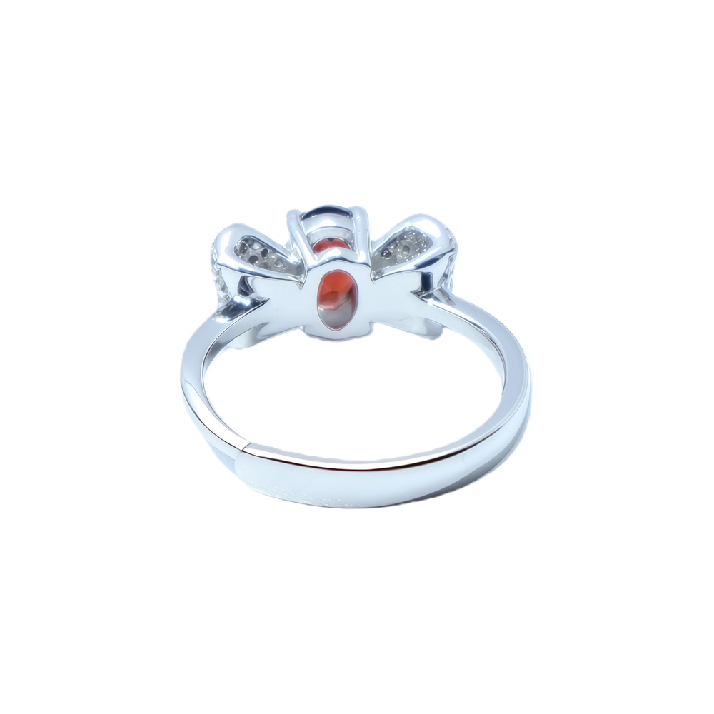 Bow Garnet Women's Ring