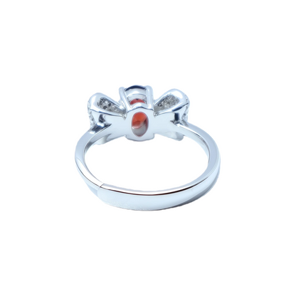 Bow Garnet Women's Ring