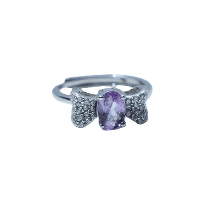 Bow Amethyst Women's Ring