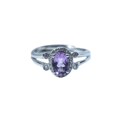 Oval Amethyst Women's Ring