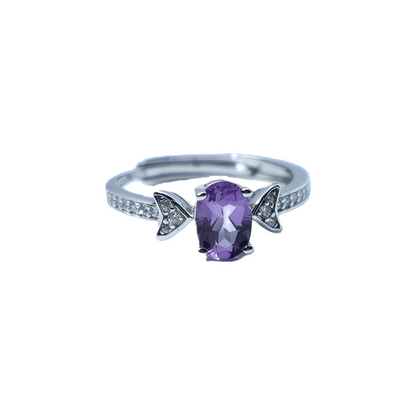 Simple Amethyst Women's Ring