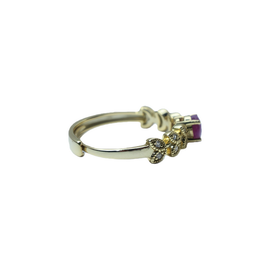 Unheated ruby ring worn on hand 925 silver supplier