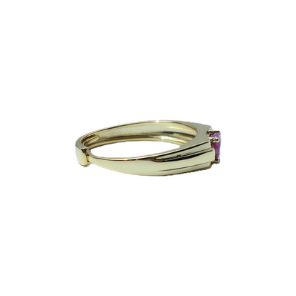 Ruby teardrop ring worn on hand 925 silver supplier
