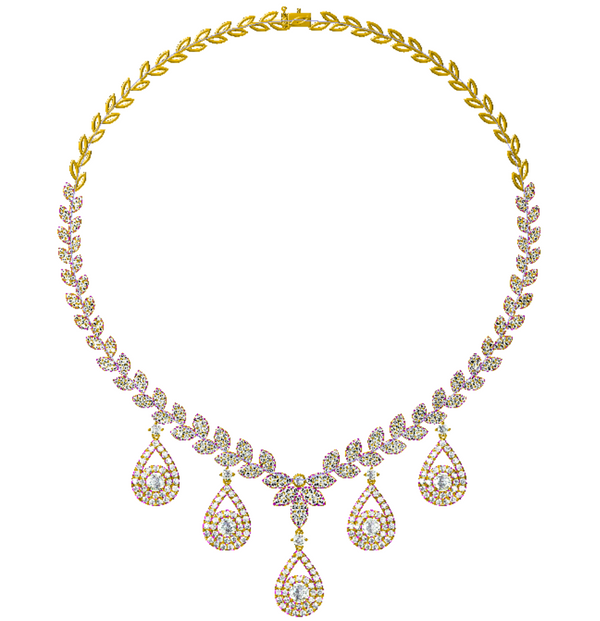 18K Gold Micro-set Jewelry Set