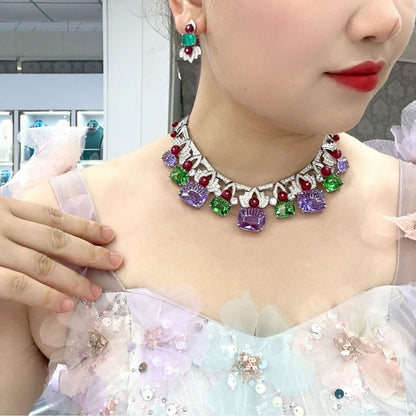 Wholesale Red Bead Lotus Necklace