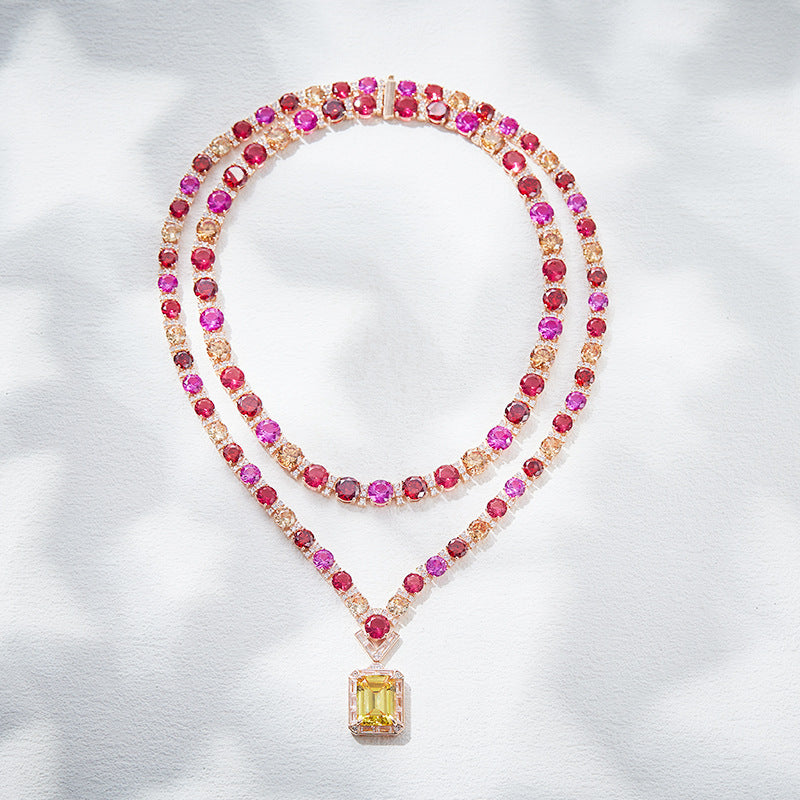 Wholesale Colorful Color Necklace Gold