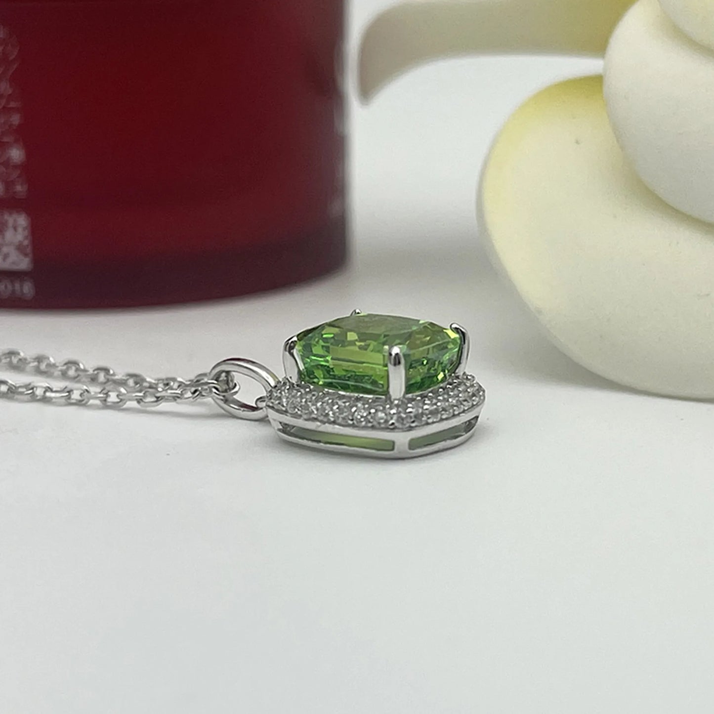 Square High-Carbon Diamond Necklace