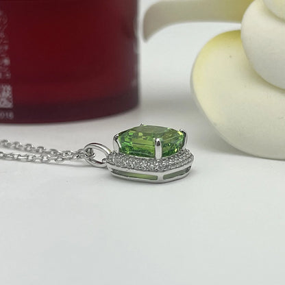 Square High-Carbon Diamond Necklace