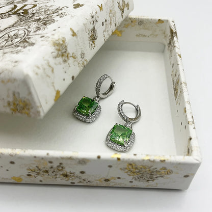 Square High-Carbon Diamond Necklace