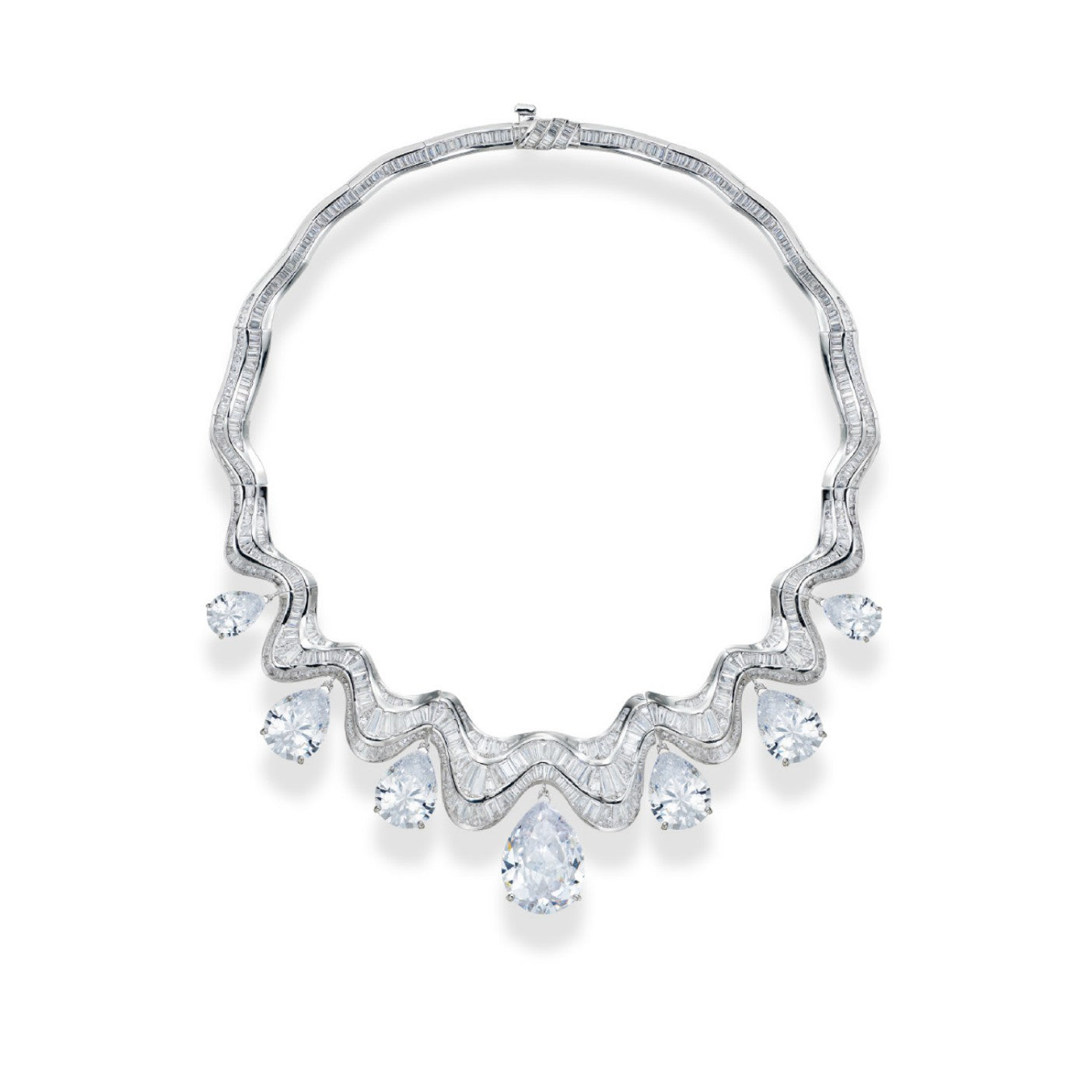 Moonlight Heavy White Water Drop Necklace - 18K Gold Plated | Bo Cheng Jewelry