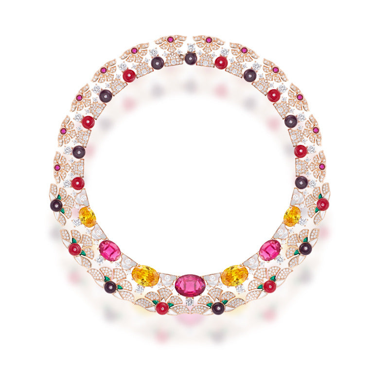 White Lotus Shell Dress Necklace - 18K Gold Plated | Bo Cheng Jewelry