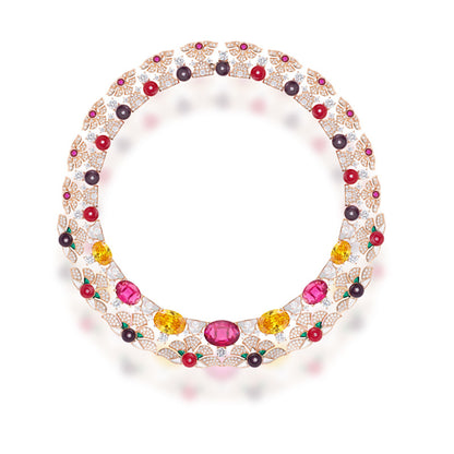 White Lotus Shell Dress Necklace - 18K Gold Plated | Bo Cheng Jewelry