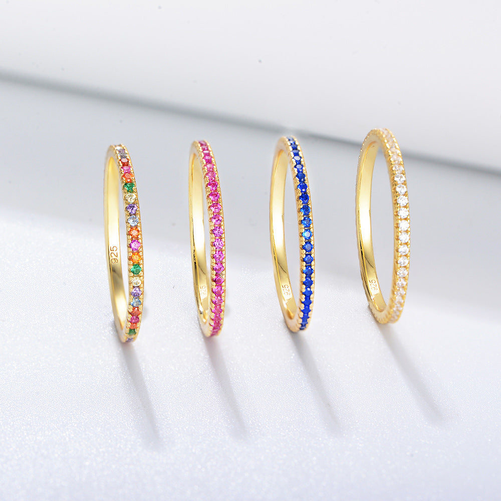 Wholesale 925 Sterling Silver Zircon Ring Ins Style