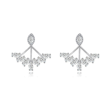 Japanese and Korean Fashion Niche Gold-Plated Moissanite Fab | 925 Silver Moissanite Earrings | CZ Options | Wholesale