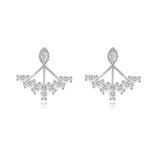 Japanese and Korean Fashion Niche Gold-Plated Moissanite Fab | 925 Silver Moissanite Earrings | CZ Options | Wholesale