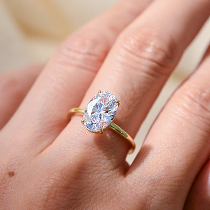 Wholesale 925 Sterling Silver Zircon Ring Oval Shape