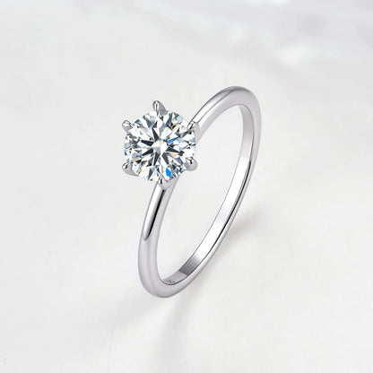 Wholesale 925 Sterling Silver  Round Moissanite Ring