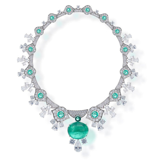 Simulation chocker Emerald Necklace - 18K Gold Plated | Bo Cheng Jewelry