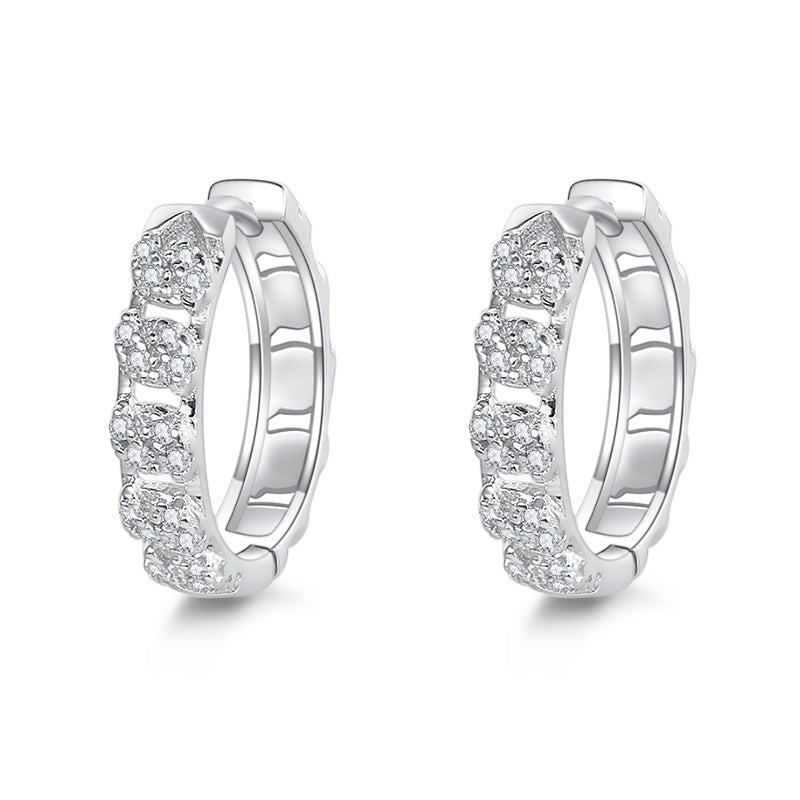 European and American Hot-Selling Full-Set Moissanite Earrin | 925 Silver Moissanite Earrings | CZ Options | Wholesale
