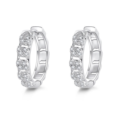 European and American Hot-Selling Full-Set Moissanite Earrin | 925 Silver Moissanite Earrings | CZ Options | Wholesale