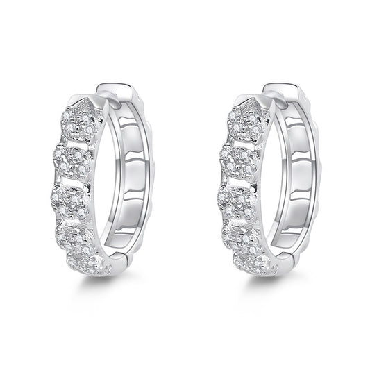 European and American Hot-Selling Full-Set Moissanite Earrin | 925 Silver Moissanite Earrings | CZ Options | Wholesale
