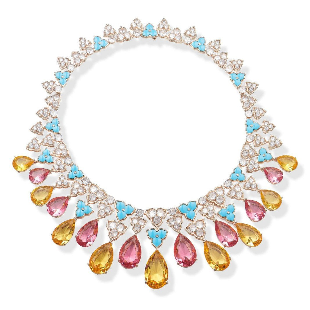 and Morgan Powder Evening Dress Necklace - 18K Gold Plated | Bo Cheng Jewelry