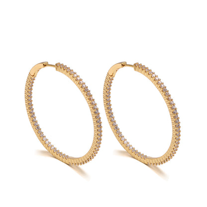 Fashion Circle Exquisite All-match Silver with Mosan Diamond | 925 Silver Moissanite Earrings | CZ Options | Wholesale
