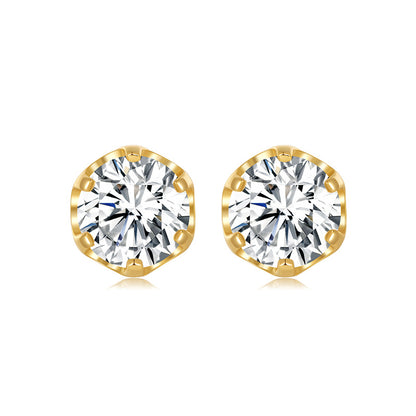 925 Sterling Silver Moussan Crown Earrings Women's Simple Pe | 925 Silver Moissanite Earrings | CZ Options | Wholesale