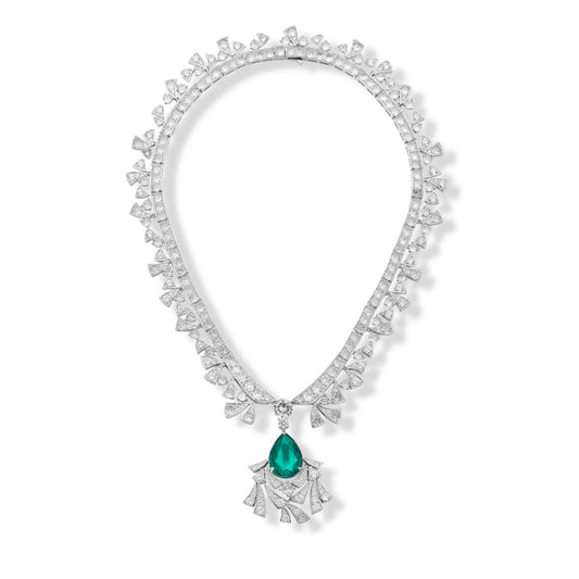 Flower Zircon Necklace High Necklace - 18K Gold Plated | Bo Cheng Jewelry
