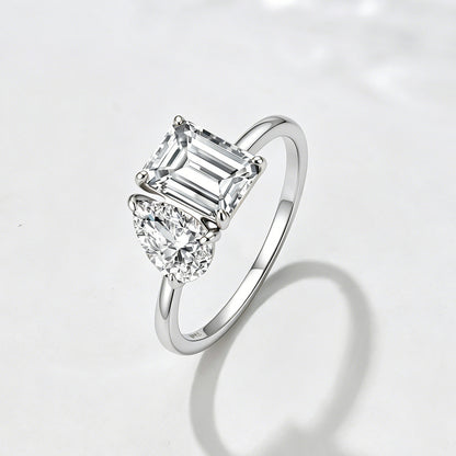 Wholesale 925 Sterling Silver Zircon Ring Niche Design Geometric