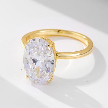 Wholesale 925 Sterling Silver Zircon Ring Oval Shape