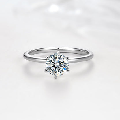 Wholesale 925 Sterling Silver  Round Moissanite Ring