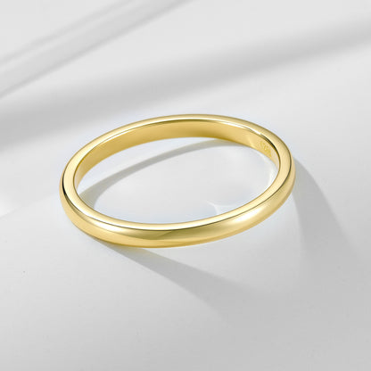 Wholesale 925 Sterling Silver Plain Zircon Ring Simple Style Classic Style