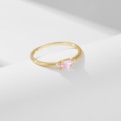 Wholesale 925 Sterling Silver Zircon Ring Ins Style Light Luxury