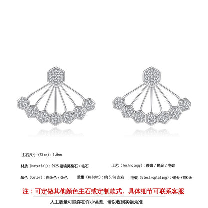 European and American Hot-Selling 925 Silver Earrings, Trend | 925 Silver Moissanite Earrings | CZ Options | Wholesale