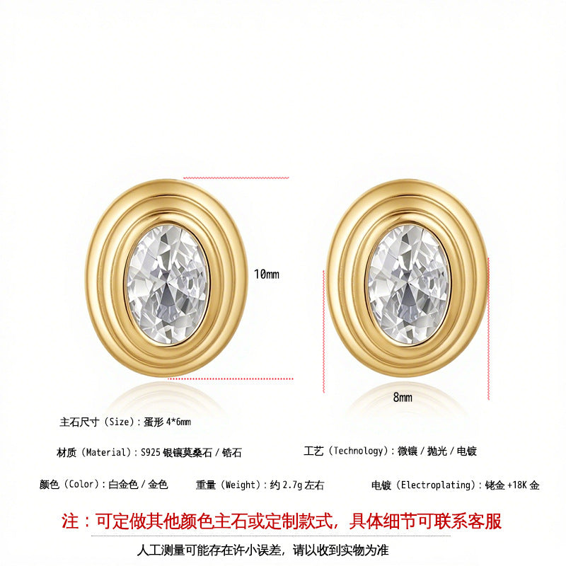 New Earrings Wholesale, Simple and Versatile, Inlaid with Mo | 925 Silver Moissanite Earrings | CZ Options | Wholesale