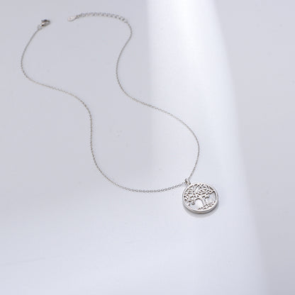 S925 Sterling Silver Tree of Life Pendant Necklace Women's European and American Cross-Border Access