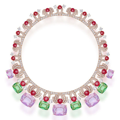Wholesale Red Bead Lotus Necklace