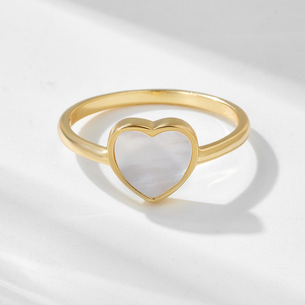 Wholesale 925 Sterling Silver Heart Zircon Ring Ins Style Elegant Style