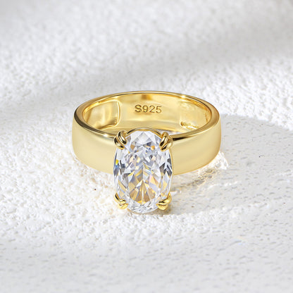 Wholesale 925 Sterling Silver Ice Flower Cut Zircon Ring Simple Style Classic Style